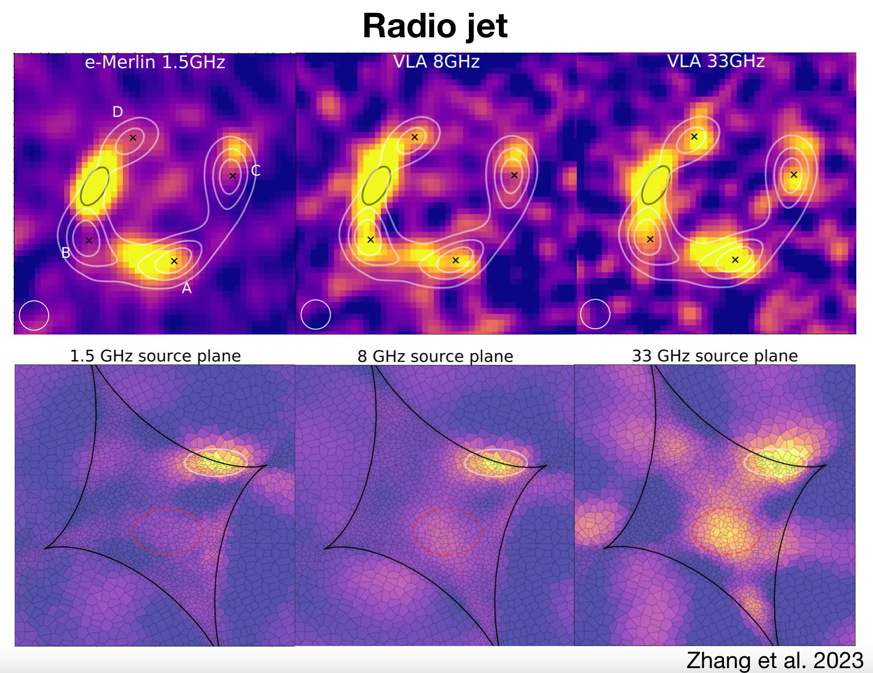 Radio jet in Cloverleaf quasar